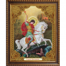 Набор для изготовления картин АЛМАЗНАЯ ЖИВОПИСЬ арт.АЖ.5037 Икона Георгий Победоносец 22х28 см