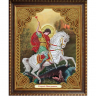 Набор для изготовления картин АЛМАЗНАЯ ЖИВОПИСЬ арт.АЖ.5037 Икона Георгий Победоносец 22х28 см