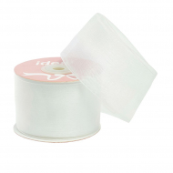 Лента капрон (органза) IDEAL шир.50мм цв.1001 белый уп.27,4 м