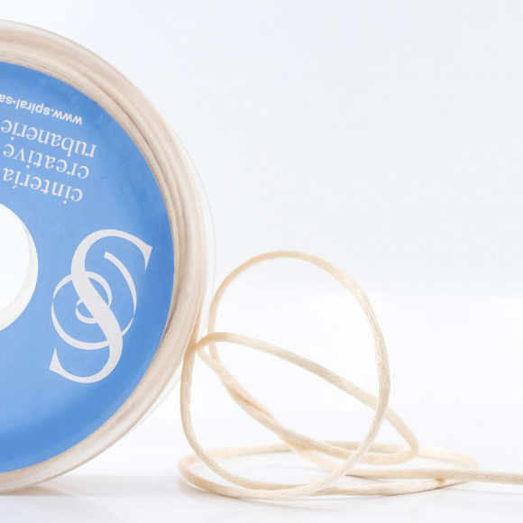 19372_Шнур атласный SAFISA 2 мм, 25 м, цвет 41, экрю 19372_Шнур атласный SAFISA 2 мм, 25 м, цвет 41, экрю