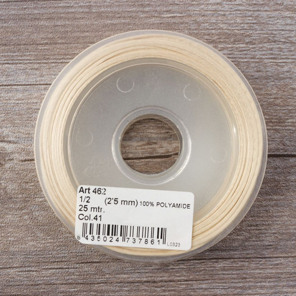 19372_Шнур атласный SAFISA 2 мм, 25 м, цвет 41, экрю 19372_Шнур атласный SAFISA 2 мм, 25 м, цвет 41, экрю