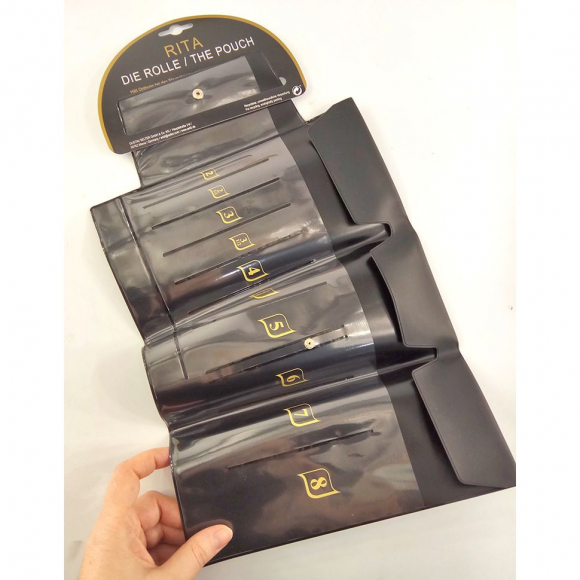 8011_Органайзер addi для хранения чулочных спиц, пластик, 30/10 х 22 см, 10 ячеек