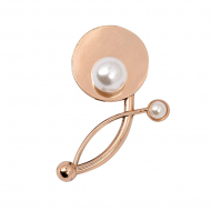 Брошь металл с жемчугом арт.TBY.91755 44х63мм цв. золото уп. 5шт Брошь металл с жемчугом арт.TBY.91755 44х63мм цв. золото уп. 5шт