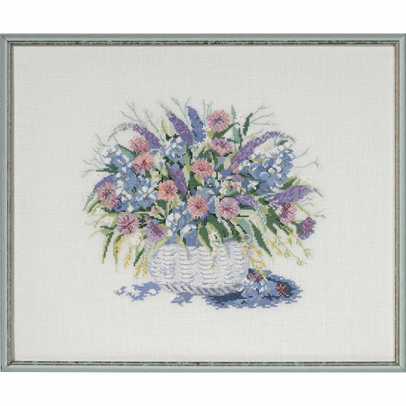 Набор для вышивания PERMIN арт.70-9586 Корзина с цветами 48х40 см