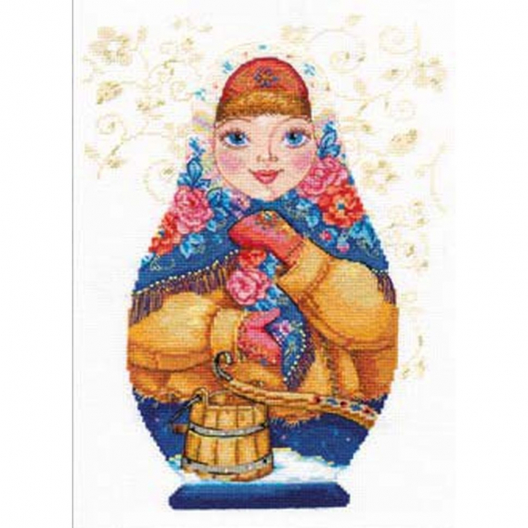 Набор для вышивания АЛИСА арт.6-07 Матрешки. Зимняя краса 19х26 см