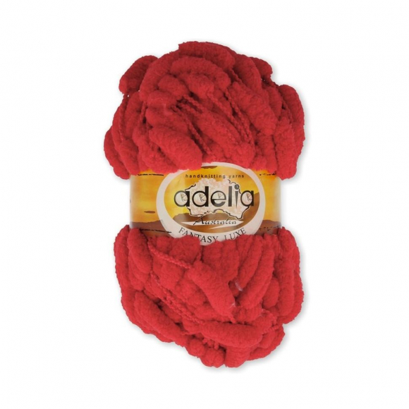 Пряжа ADELIA FANTASY LUXE (100% полиэстер) 5х100г/39м СК цв.11 красный