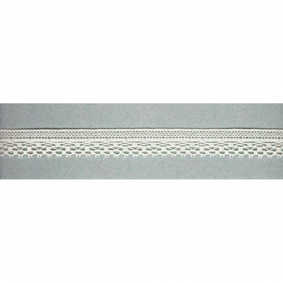 Мерсеризованное хлопковое кружево, 20 мм, цвет шампань