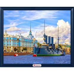 Набор для изготовления картин АЛМАЗНАЯ ЖИВОПИСЬ арт.АЖ.1955 Крейсер Аврора