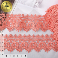 Кружево гипюр KRUZHEVO арт.TR.8GB0152 шир.40мм цв.08 розовый, уп.9м