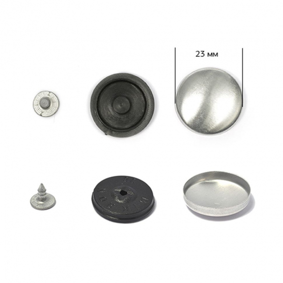 Заготовки для обтяж.пуг. №36 (23мм) ножка - пластик цв. черный на гвоздике уп. 400шт