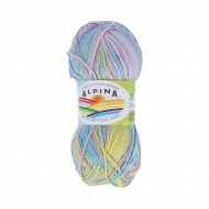 Пряжа ALPINA KATRIN (100% мерсеризованный хлопок) 10х50г/140м цв.6794 желтый-голубой-св.фиолетовый