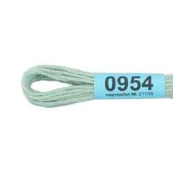 Нитки для вышивания Gamma мулине (0820-3070) 100% хлопок 24 x 8 м цв.0954 мята