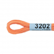 Нитки для вышивания Gamma мулине (3173-6115) 100% хлопок 24 x 8 м цв.3202 бл.оранжевый