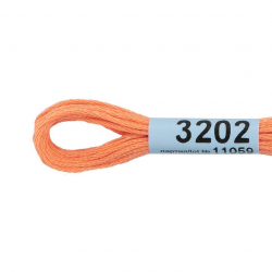 Нитки для вышивания Gamma мулине (3173-6115) 100% хлопок 24 x 8 м цв.3202 бл.оранжевый