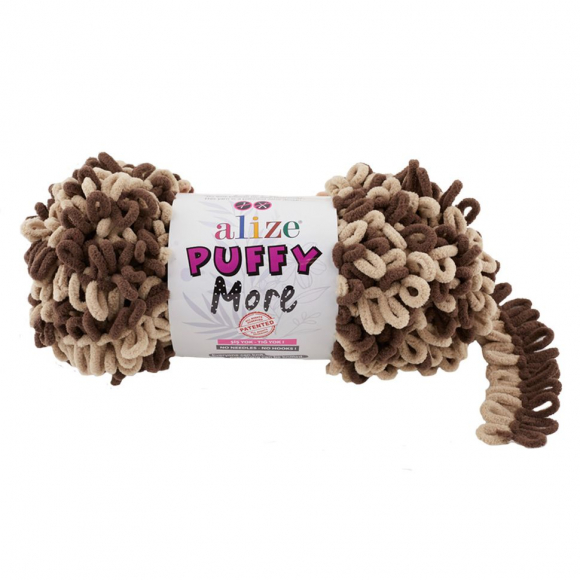 Пряжа для вязания Ализе Puffy More (100% микрополиэстер) 2х150г/11,5м цв.6287