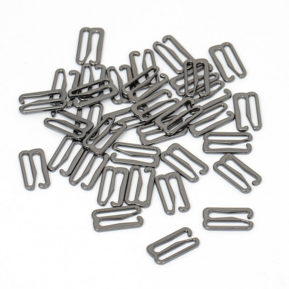 Крючок для купальника металл TBY-915.SW 15мм, цв.черный никель, уп.1000шт