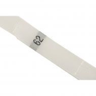 Размерники жаккардовые тафта 62 белый 10х40 мм в рул. 1250 шт (50м)