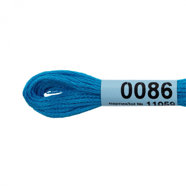 Нитки для вышивания Gamma мулине (0001-0206) 100% хлопок 24 x 8 м цв.0086 ярк.синий