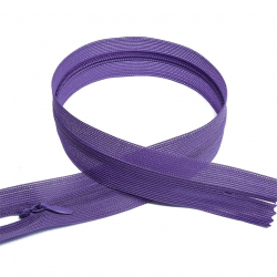 Молния MaxZipper пласт. потайная №3 20см н/р цв.F192 фиолетовый уп.50шт