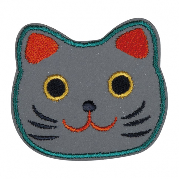 Термоаппликация "Кошка с зеленым контуром"