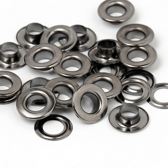 Люверсы сталь New Star №24 (? 9,2мм, h 6,32мм) цв.никель черный уп.100шт