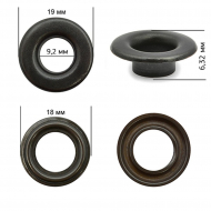 Люверсы латунь New Star №24 (? 9,2мм, h 6,32мм) цв. оксид уп. 1000шт