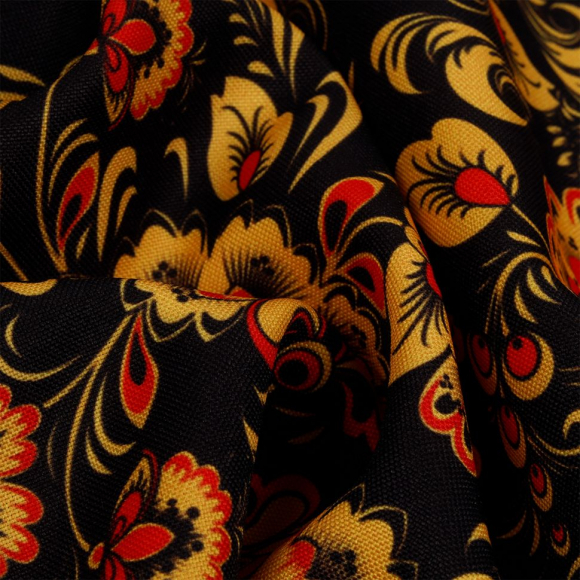 Ткань Габардин 140 г/м? 100% полиэстер шир.155 см арт.T.4000.02 цв.черный рул.25м