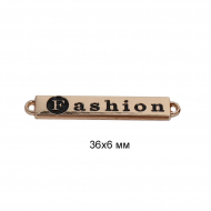 Лэйбл металлический Fashion арт.TBY.8857 36х6мм цв.золото уп.50шт