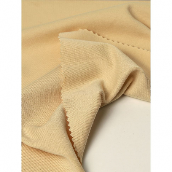 Ткань трикотаж арт.TBY.ZD8662, 230г/м, 98% хлопок 2% эластан, шир.185см, цв.92 бежевый, рул.60м Ткань трикотаж арт.TBY.ZD8662, 230г/м, 98% хлопок 2% эластан, шир.185см, цв.92 бежевый, рул.60м