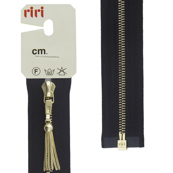 137629_Молния металл, Gold, слайдер Zuff, 4 мм, разъёмная, 1 замок, 60 см, цвет 2110, черный