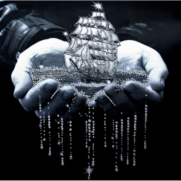 Набор для вышивания хрустальными бусинами ОБРАЗА В КАМЕНЬЯХ арт. 5501 Паруса надежды 55х55 см