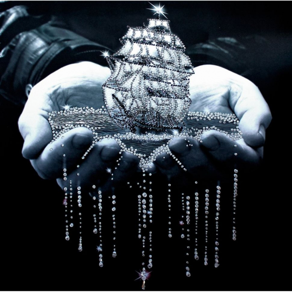 Набор для вышивания хрустальными бусинами ОБРАЗА В КАМЕНЬЯХ арт. 5501 Паруса надежды 55х55 см