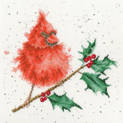 Набор для вышивания Bothy Threads арт.XHD67 Festive Feathers (Праздничные пёрышки) 26х26 см