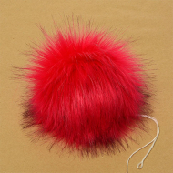 Помпон искусственный мех арт.RUS.PIP35 Песец 17-18см цв.малиновый №22 А