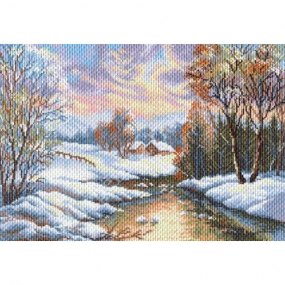 Набор для вышивания бисер-нитки МАТРЕНИН ПОСАД арт.37х49 - 0027/БН Ранняя весна