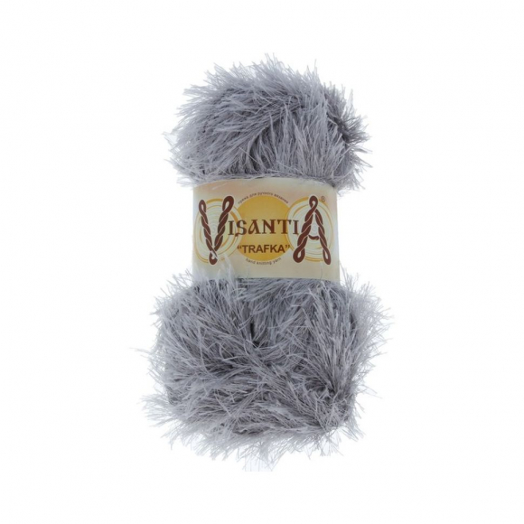 Пряжа VISANTIA TRAFKA (100% полиэстер) 5х100г/150 м цв.0006 св.серый