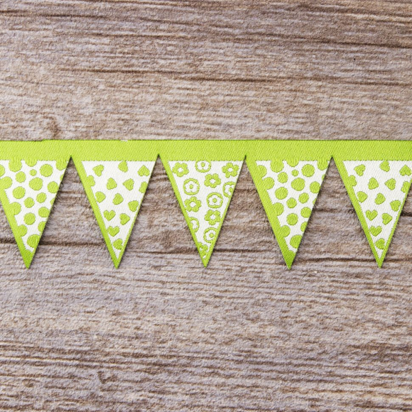 109303_Лента жаккард "Флажки" SAFISA, 36 мм, 15 м, цвет 03