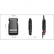 Фастекс 40мм FQL40 цв.черный нагрузка 90 кг уп.100 шт