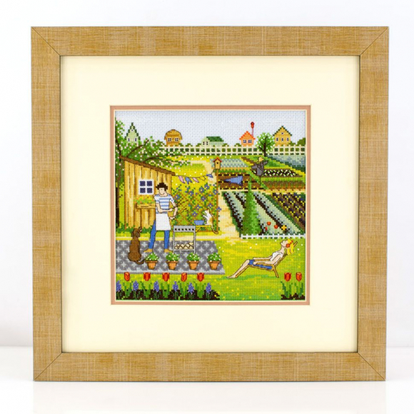 99037_Вышитая картина "Дача. Барбекю"