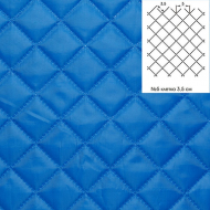 Термостежка Подкладка НАРЕЗКА арт.РАД.61201 170Т № 0514 рис.№5 клетка 3,5см цв.василек Синтепон 100г/м? шир.150см уп.5м