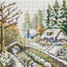 Набор Белоснежка для изготовления картин со стразами арт.БЛ.475-ST-PS Зима 20х20 см