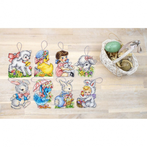 187463_Набор для вышивания "Набор пасхальных украшений из 8 штук"
